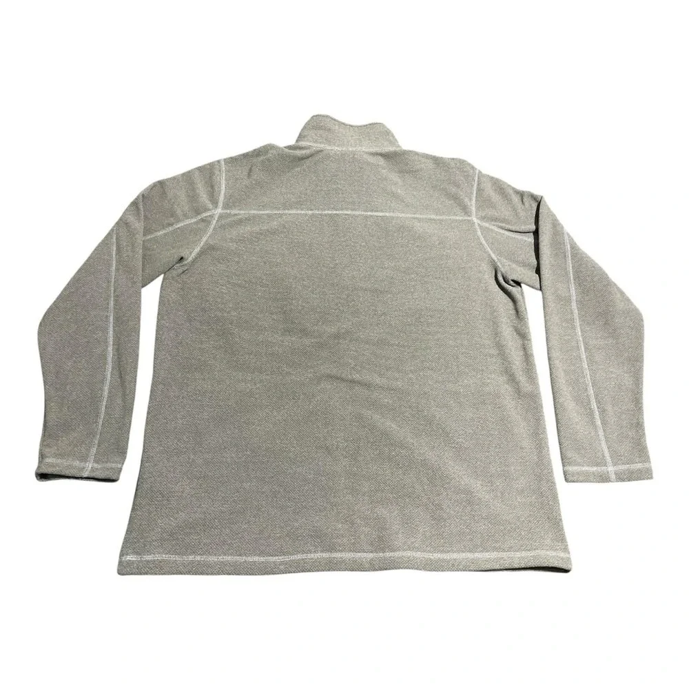 The North Face Fleece Jacket Mens XL Grey‎ Full Zip Textured Knit Outdoor Layer